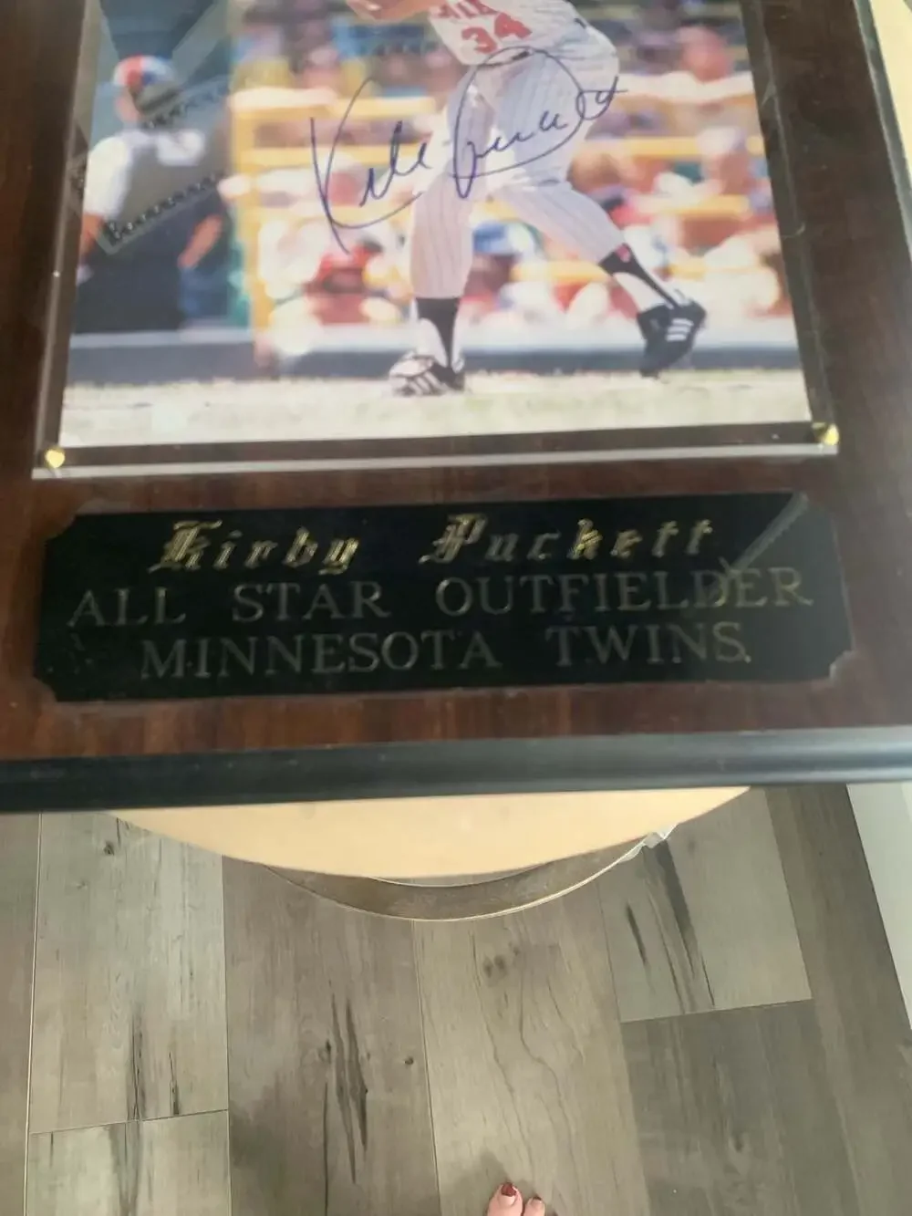 Kirby Puckett Autographed Minnesota Twins All Star Outfielder Plaque with COA